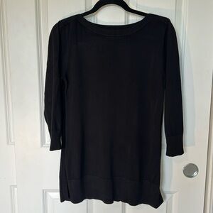 Cable & Gauge boatneck sweater black